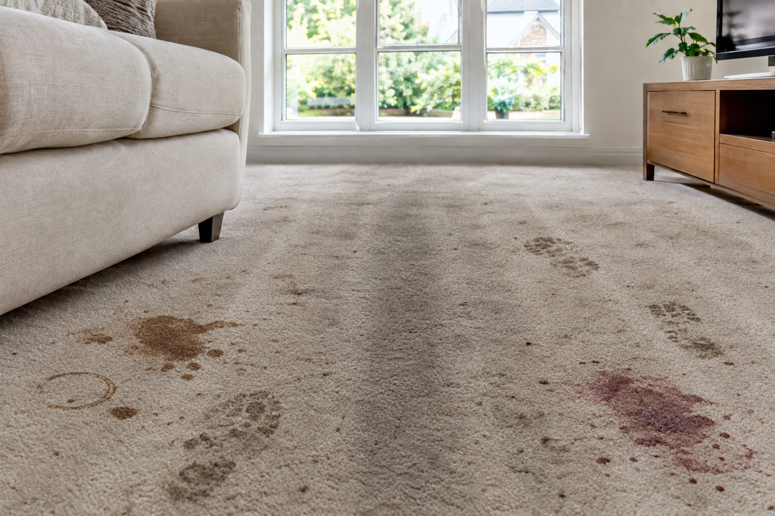 Carpet before cleaning