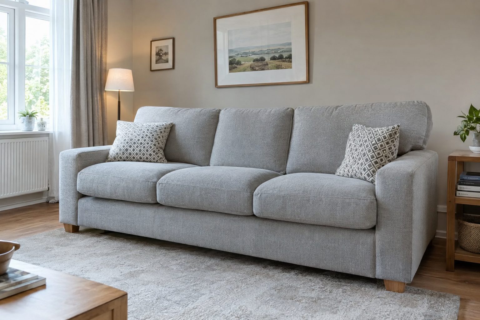 Fabric sofa after cleaning